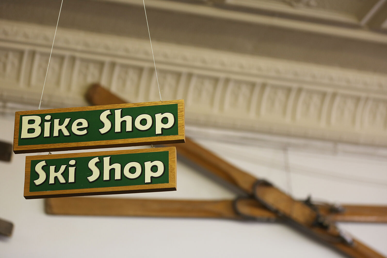 The ski shop in Sports Lure is in constant motion
